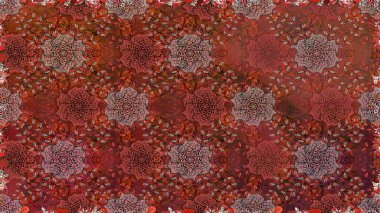 Anti-stres için soyut örnek sayfası. Raster illüstrasyonu. Kahverengi renklerde.