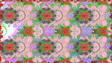 Raster illüstrasyonu. Tarafsız renklerde çiçekler. Tropik, dikişsiz çiçek deseni..