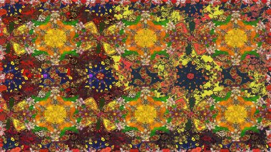 Çiçekli karalama şeklinde Raster çiçek deseni. Nazik, sevimli çiçek arkaplanı. Kahverengi renkte çiçekler.