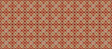 Raster illüstrasyonu. Kusursuz damaske klasik altın desen. Kahverengi ve bej renklerde altın rengi ve altın elementler. Tekrarlayan ögelerle soyut arkaplan Raster.