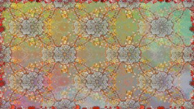 Tarafsız renklerde güzel çiçekler, suluboya desenler, duvar kağıdı, kart veya kumaş için fayanslar. Raster..