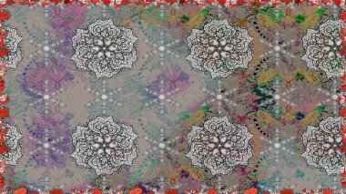 Sorunsuz çiçek deseni kaydırma kağıt, davet, el ilanı, afiş veya Web sitesi Web sitesi arka plan duvar kağıdı için kullanılabilir. Elle çizilmiş Raster resim. Doodle unsurları.