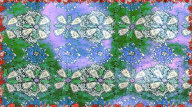 Suluboya desensiz çiçek buketi. Dekorasyon ve tasarım için güzel bir desen. Moda baskısı. Çiçeğin suluboya çizimlerinin mükemmel deseni. Ayarlanmış.