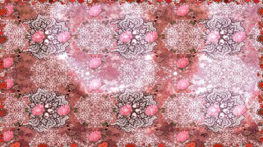 Çiçekli, kusursuz bir arkaplan. Çocuk stili. Renkli Bahar Temalı Kusursuz Arkaplan. Düz Çiçek Elementleri Tasarımı.