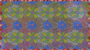 Gömlek baskısı için çiçek boyası. Çiçeksiz desenli arka plan. Gri renkli çiçekler.