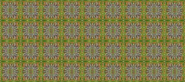 Kusursuz çiçek deseni. Yeşil ve gri renklerde grafiksel, modern, pürüzsüz desen. Kusursuz raster arka plan. Duvar kâğıdı barok, İspanyol kumaşı.