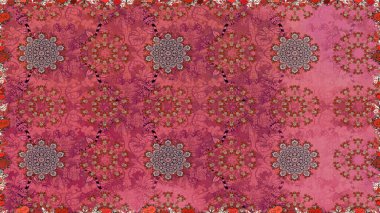 Kusursuz bir arka plan modeli. Pembe yapraklı yabani çiçekler. Suluboya, elle çizilmiş. Raster illüstrasyonu.