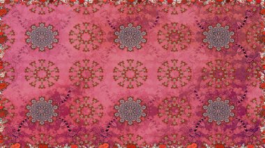 Kusursuz bir arka plan modeli. Pembe yapraklı yabani çiçekler. Suluboya, elle çizilmiş. Raster illüstrasyonu.