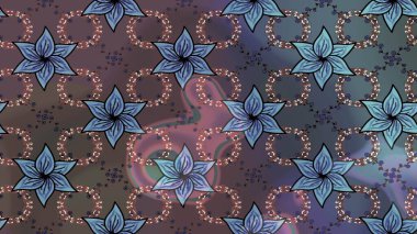 Sketch Floral Pattern in Raster illustration. Fancy fabric pattern. Colour Spring Theme sketch pattern Background. Flat Flower Elements Design.