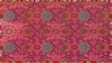 Sevimli çiçek raster deseni. Pembe renkli çiçekler. Kusursuz Renksiz Bahar Temalı Kusursuz Arkaplan. Düz Çiçek Elementleri Tasarımı.