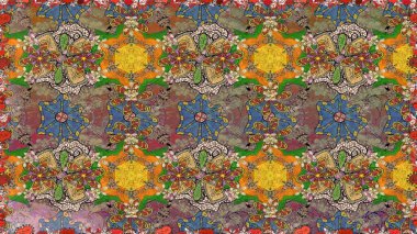 Kahverengi renkli çiçek desenli eskiz, el yapımı papatyalar, papatyalar. Tekrar eden çiçek arkaplanı, zarif kahverengi çiçek duvar kağıdı..