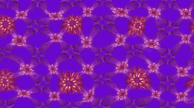Renkli unsurlarla hareketli arka plan görüntüleri. Çiçekler. Eski model. Bayrak tarzı. Video kaydı. Şablon. Döngü. Kusursuz..