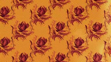 Renkli unsurlarla hareketli arka plan görüntüleri. Çiçekler. Eski model. Bayrak tarzı. Video kaydı. Şablon. Döngü. Kusursuz..