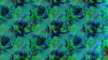 Renkli unsurlarla hareketli arka plan görüntüleri. Çiçekler. Eski model. Bayrak tarzı. Video kaydı. Şablon. Döngü. Kusursuz..