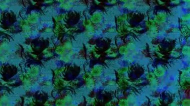 Renkli unsurlarla hareketli arka plan görüntüleri. Çiçekler. Eski model. Bayrak tarzı. Video kaydı. Şablon. Döngü. Kusursuz..