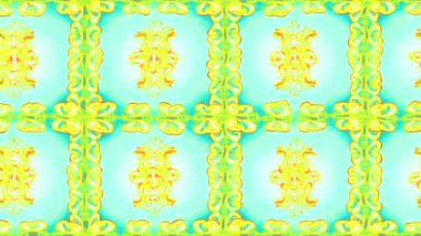 Renkli unsurlarla hareketli arka plan görüntüleri. Çiçekler. Eski model. Bayrak tarzı. Video kaydı. Şablon. Döngü. Kusursuz..