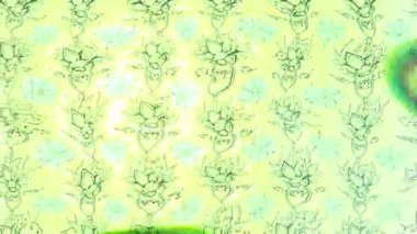 Renkli unsurlarla hareketli arka plan görüntüleri. Çiçekler. Eski model. Bayrak tarzı. Video kaydı. Şablon. Döngü. Kusursuz..