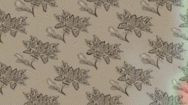 Renkli unsurlarla hareketli arka plan görüntüleri. Çiçekler. Eski model. Bayrak tarzı. Video kaydı. Şablon. Döngü. Kusursuz..