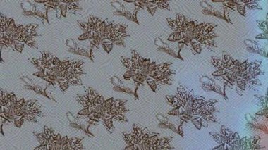 Renkli unsurlarla hareketli arka plan görüntüleri. Çiçekler. Eski model. Bayrak tarzı. Video kaydı. Şablon. Döngü. Kusursuz..