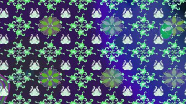 Parlak renkli çiçekleri ve mor renkli yaprakları olan harika bir çiçek deseni. Moda baskıları için zarif bir şablon. Modern çiçek arkaplanı. Halk stili.