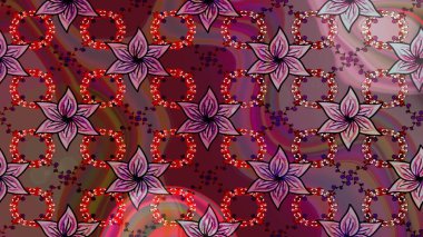 Suluboya çizim kalıbı. Çiçek izi. Suluboya tarzında kahverengi renkte çiçekler.