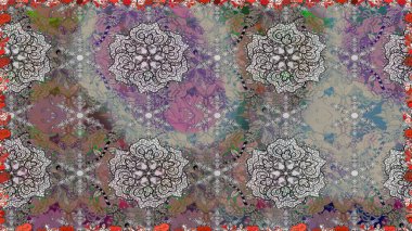 Şirin seamless modeli. Raster çiçek arka plan. Yazdırın. Şirin kumaş deseni. Yaz tema Dikişsiz desen arka plan rengi. Düz çiçek öğeleri tasarım.