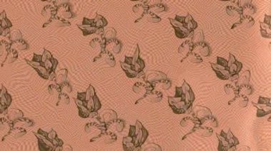 Renkli unsurlarla hareketli arka plan görüntüleri. Çiçekler. Eski model. Bayrak tarzı. Video kaydı. Şablon. Döngü. Kusursuz..