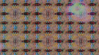 Çiçekler. Soyut etnik raster çizim kalıbı. Vadinin çiçekleri kahverengi renklerde.