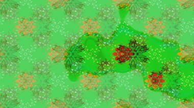 Sevimli çiçek raster deseni. Modaya uygun kumaş deseni. Renkli Yaz Temalı eskiz kalıbı. Düz Çiçek Elementleri Tasarımı.