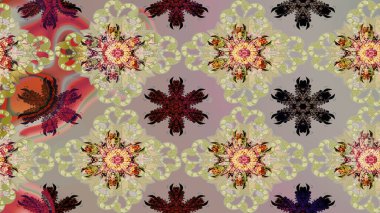 Güzel çiçek deseni. Bej renkli çiçekler. Renkli Bahar Teması eskiz kalıbı. Düz Çiçek Elementleri Tasarımı.