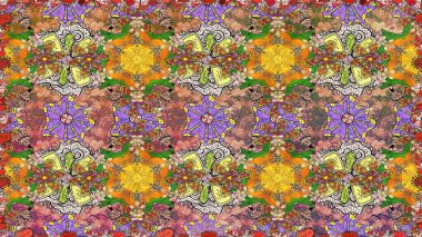 Suluboya desensiz çiçek buketi. Dekorasyon ve tasarım için güzel bir desen. Moda baskısı. Çiçeğin suluboya çizimlerinin mükemmel deseni. Ayarlanmış.