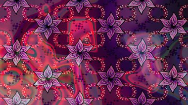 Eski usul küçük çiçekli şirin bir eskiz deseni. Moda arka planında parlak buketler. Kumaş, duvar kağıdı ve kağıt üzerine baskı yapmak için gelişen arka plan. Raster illüstrasyonu.