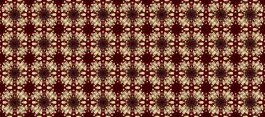 Şam, tasarım için kusursuz desen. Kahverengi, bej ve kırmızı renklerde altın elementlerle pürüzsüz desen.