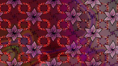 Kar Tanesi Simgesi. Kar Tanesi Raster illüstrasyonu. Kırmızı ve mor renklerde izole edilmiş. Kış kar taneleri.