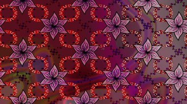 Kar Tanesi Simgesi. Kar Tanesi Raster illüstrasyonu. Kırmızı ve mor renklerde izole edilmiş. Kış kar taneleri.