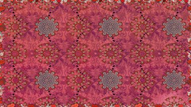 Raster illüstrasyonunda kusursuz çiçek deseni. Süslü kumaş deseni. Renkli Bahar Temalı Kusursuz Arkaplan. Düz Çiçek Elementleri Tasarımı.