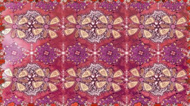 Kusursuz Vintage Çiçek Deseni. Raster Kalça dokusu deseni.