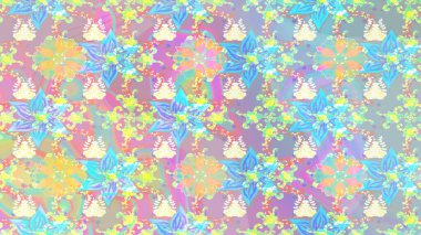 Tarafsız renklerde güzel çiçekli eskiz deseni, suluboya çiçek deseni, duvar kağıdı, kart veya kumaş için fayanslı. Raster..