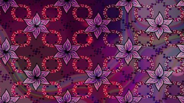 Küçük çiçekteki sevimli çiçek deseni. Mor renkte çiçekler.