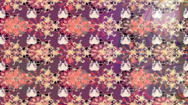 Şirin çiçek elementleri. Mor renkli çiçekler. Raster illüstrasyonu. Çizim.