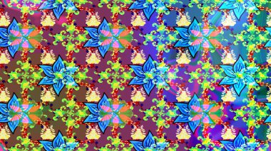 Sanat terapisi tarzı zen çizim için mavi ve yeşil mandala şeklinde kar taneleri. El çizimi, dövme stili, kumaş tasarımı ve Raster illüstrasyonunda kartlar..