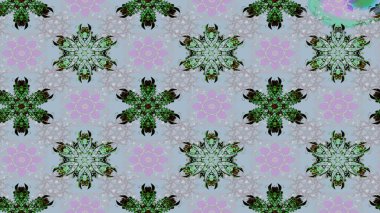 Sketch pattern with nice flowers on gray colors, watercolor floral pattern, tileable for wallpaper, card or fabric. Raster. clipart