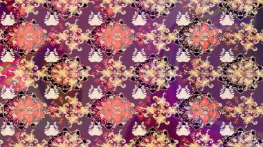 Güzel çiçek deseni. Mor renkli çiçekler. Renkli Bahar Temalı Kusursuz Arkaplan. Düz Çiçek Elementleri Tasarımı.