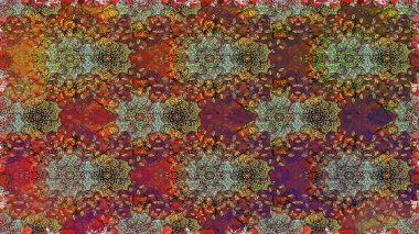 Sınır Kızılderili çiçekli paisley patten. Kusursuz süs izi. Tebrik kartı geçmişi, boyama kitabı, arkaplan ve tekstil için kullanılabilir. Raster Henna tarzı. Etnik Mandala havlusu.