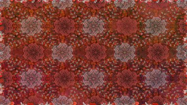 Kahverengi renklerde çiçek desenleri yok, el yapımı papatyalar, papatyalar. Tekrar eden çiçek arkaplanı, zarif kahverengi çiçek duvar kağıdı..