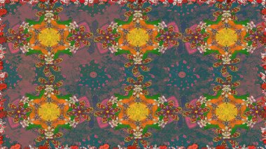 Çiçekli, suluboya desenli kusursuz çiçek deseni. Küçük çiçekte güzel bir çiçek deseni var. Raster deseni.