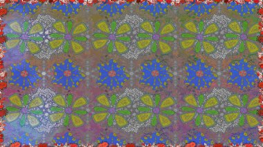 Çiçekli bahar çiçekleri. Küçük renkli çiçekler. Moda baskıları için zarif bir şablon. Küçük çiçekte güzel bir desen. Motley illüstrasyonu. Kusursuz..