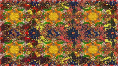 Sevimli çiçek desenli küçük çiçek. Raster resim. Dikişsiz Tony kumaş desen. Moda kumaş deseni.