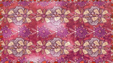 Varicolopink raster kusursuz illüstrasyon. Birçok pembe soyut çiçekli tropik, pürüzsüz desen. Küçük çiçekte sevimli çiçek deseni var..