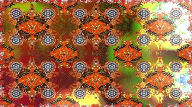 Raster illüstrasyonu. Kusursuz bir arka plan modeli. Kahverengi yapraklı yabani çiçekler. Suluboya, elle çizilmiş.